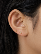 Nova Tri Stud- 14k Yellow Gold