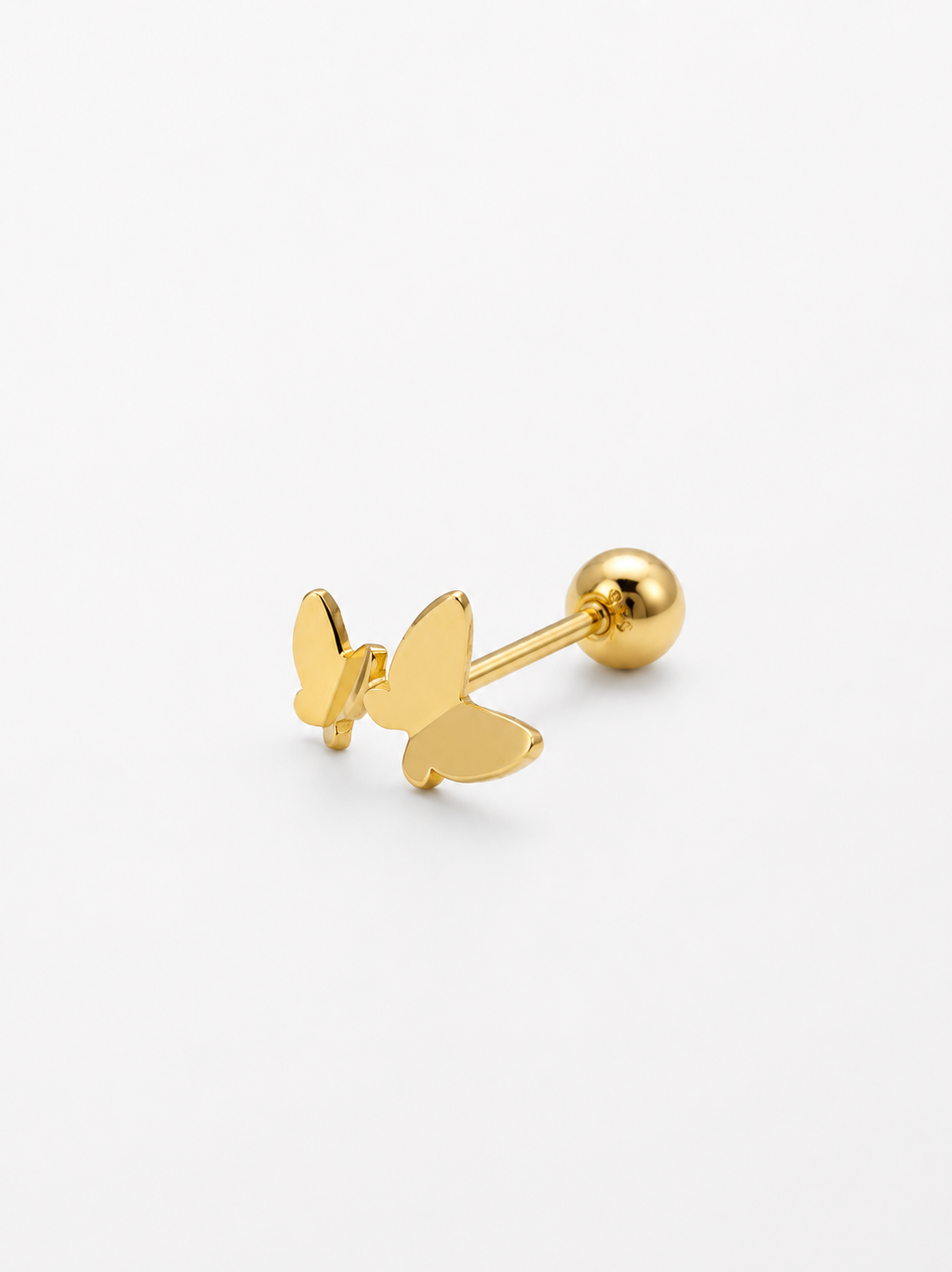 Flutter  Single Stud - 14k Yellow Gold