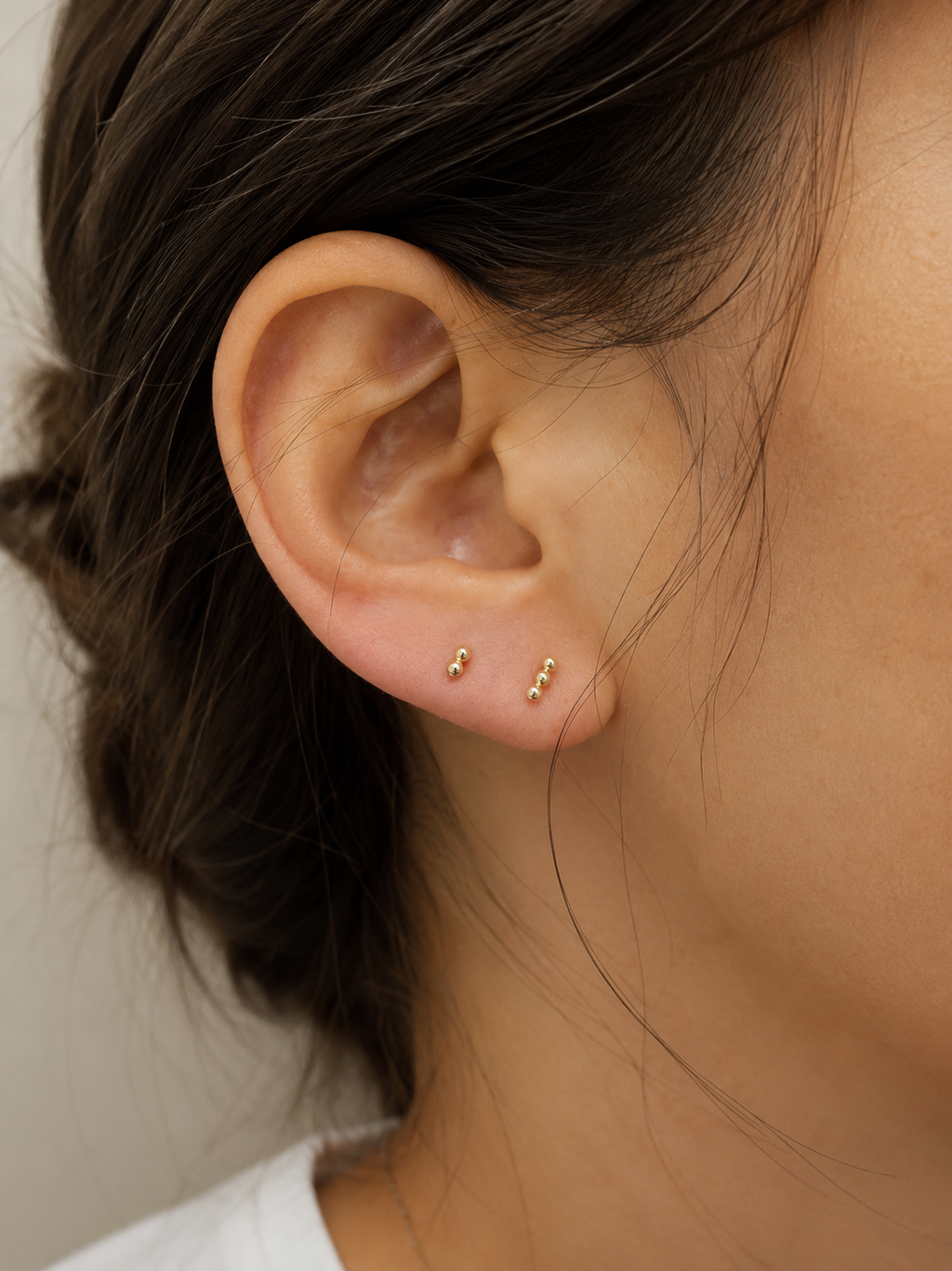 Nova Tri Stud- 14k Yellow Gold