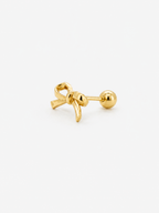 Mignon Bow  Single Stud - 14k Yellow Gold