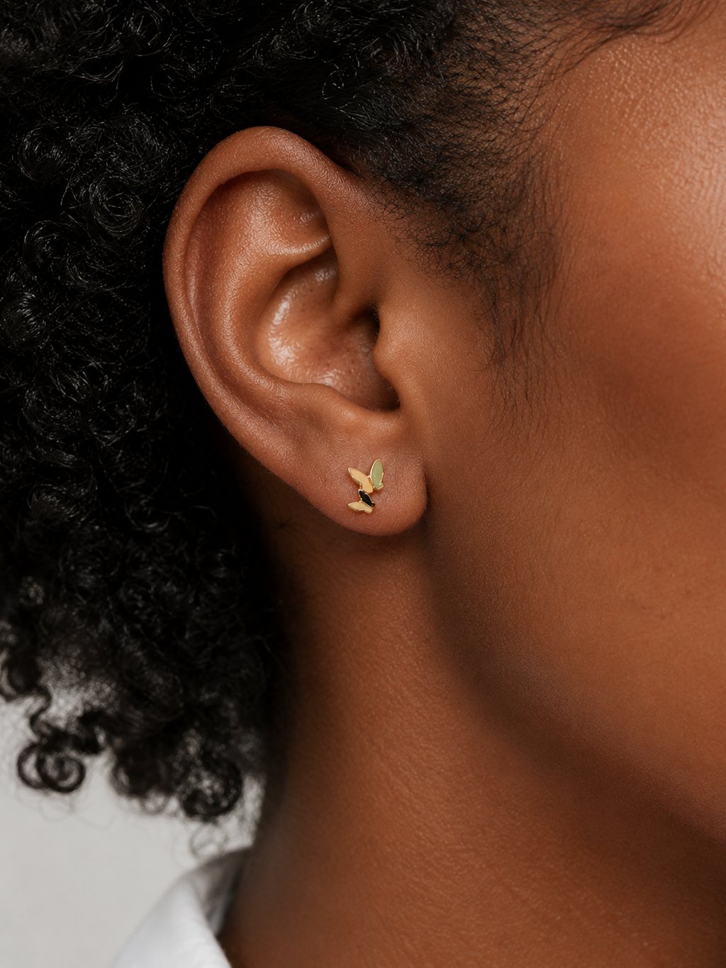 Flutter  Single Stud - 14k Yellow Gold