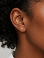 Flutter  Single Stud - 14k Yellow Gold