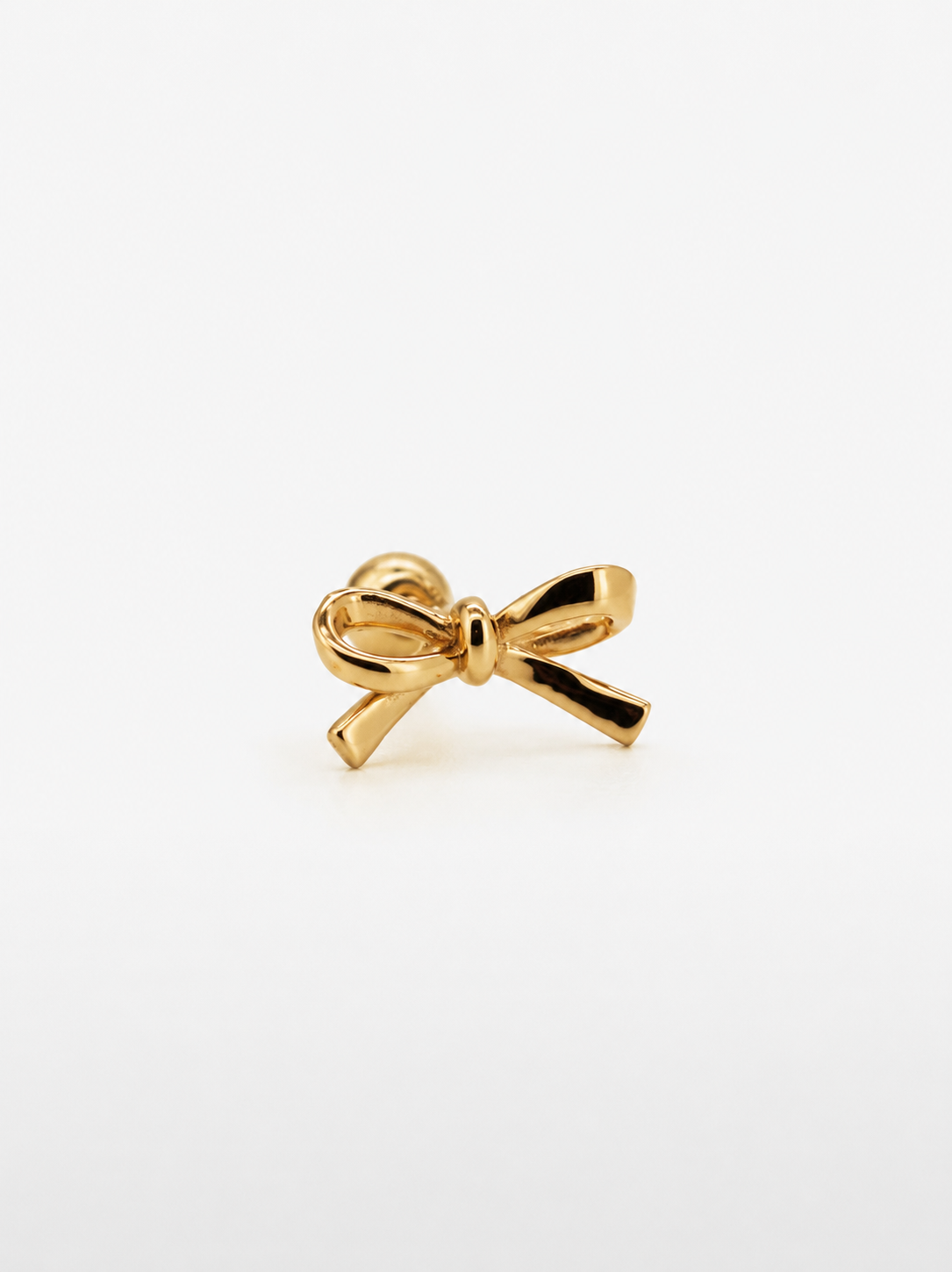 Mignon Bow  Single Stud - 14k Yellow Gold