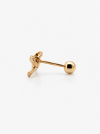 Mignon Bow  Single Stud - 14k Yellow Gold