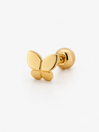 Papillon Minimalist  Single Stud - 14k Yellow Gold