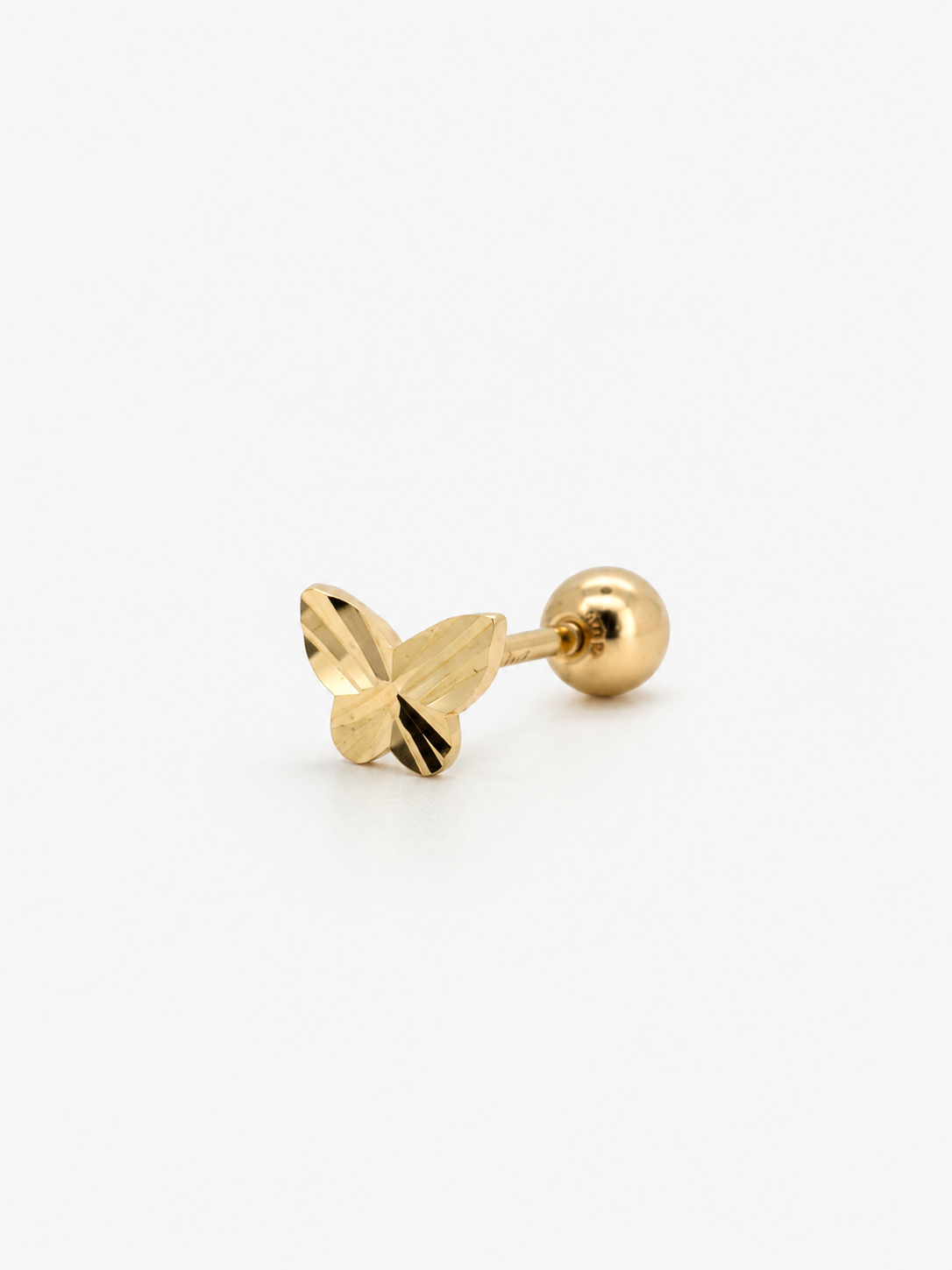 The Chiffon-Wing Butterfly Stud- 14k Yellow Gold