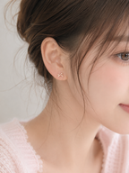 Mignon Bow  Single Stud - 14k Yellow Gold