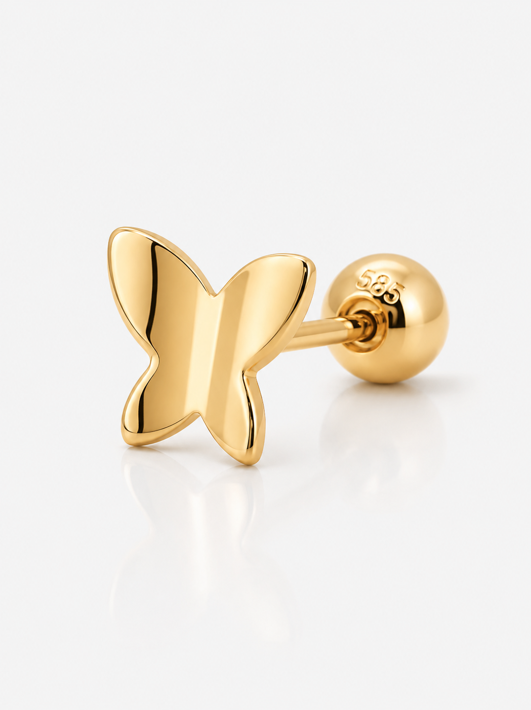 Mariposa  Single Stud - 14k Yellow Gold