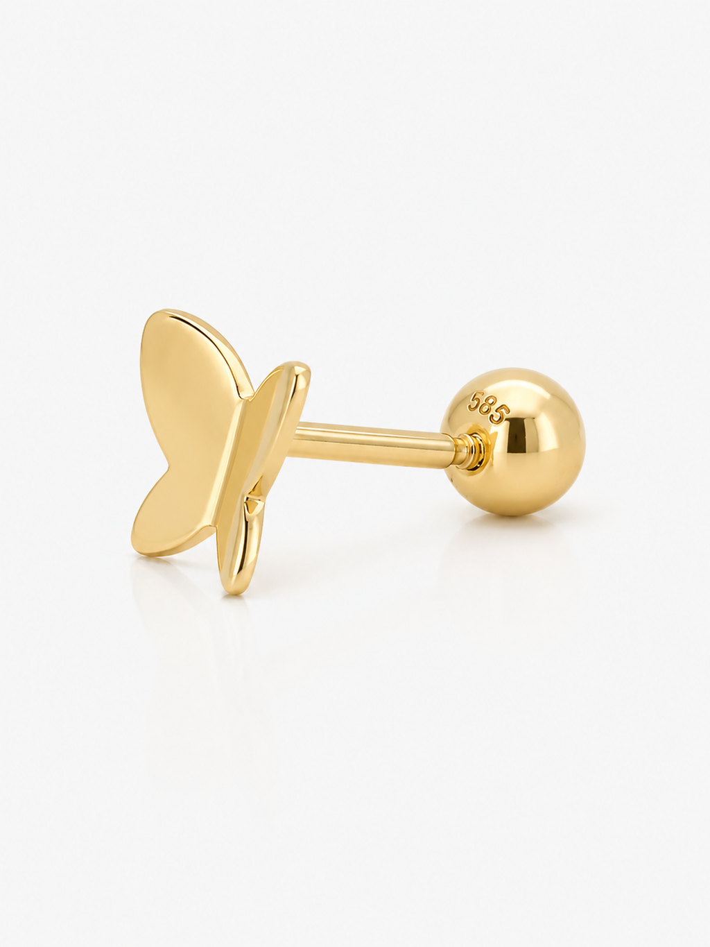 Mariposa  Single Stud - 14k Yellow Gold