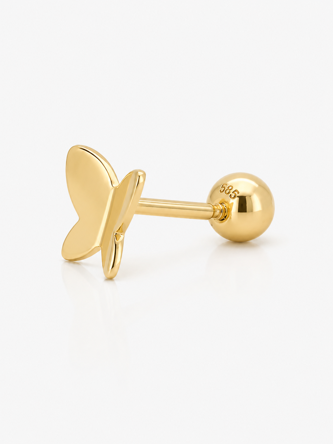 Mariposa  Single Stud - 14k Yellow Gold