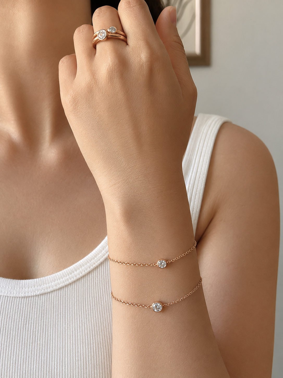 Alès Bezel Chain Bracelet