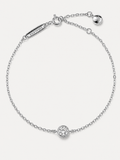 Alès Bezel Chain Bracelet（Rhodium Silver）