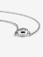 Alès Bezel Chain Bracelet（Rhodium Silver）