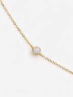 Alès Bezel Chain Bracelet（14k Yellow Gold Vermeil）