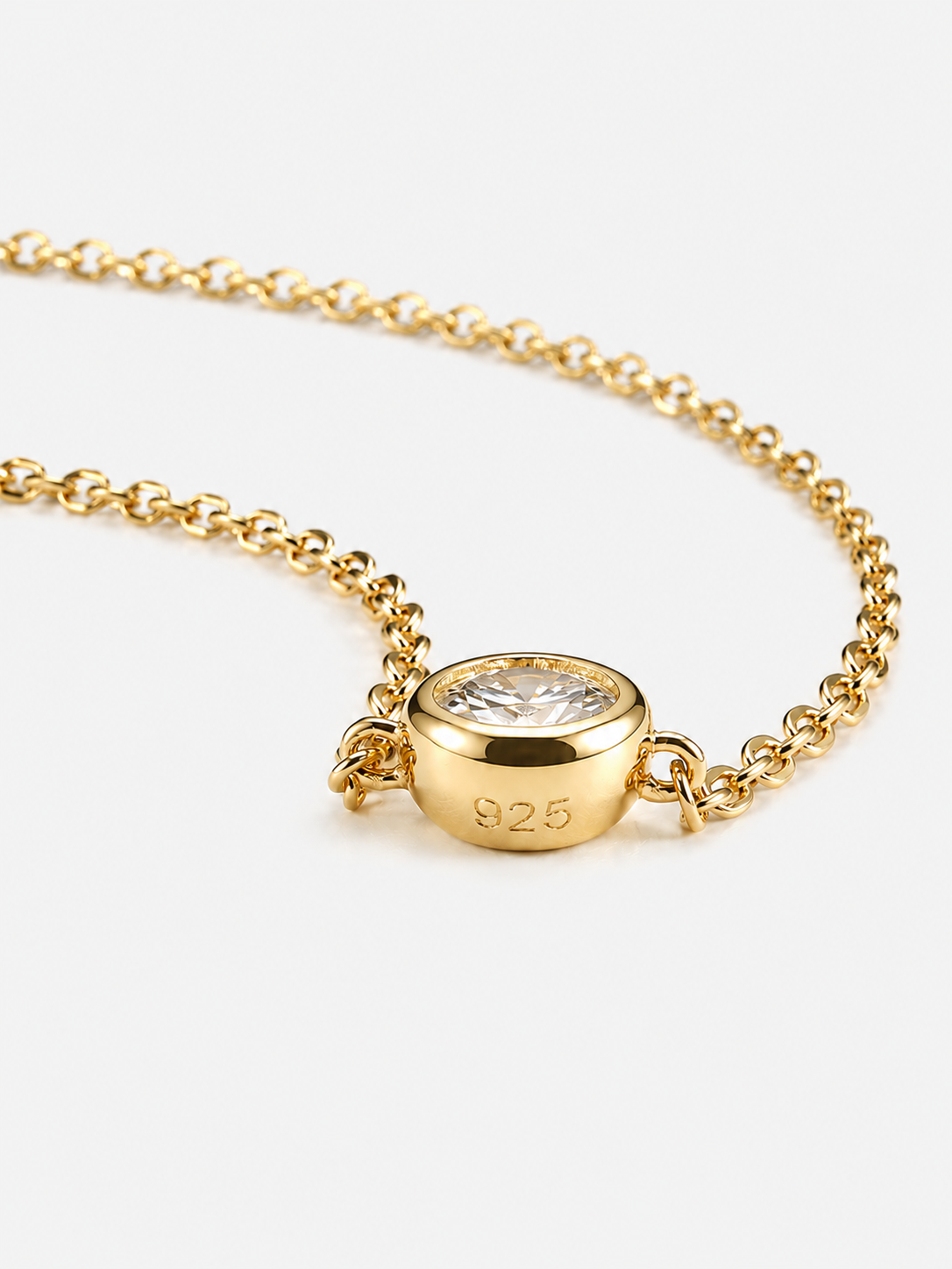 Alès Bezel Chain Bracelet（14k Yellow Gold Vermeil）