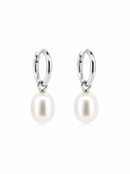 Marea Removable Pearl Hoop Earrings