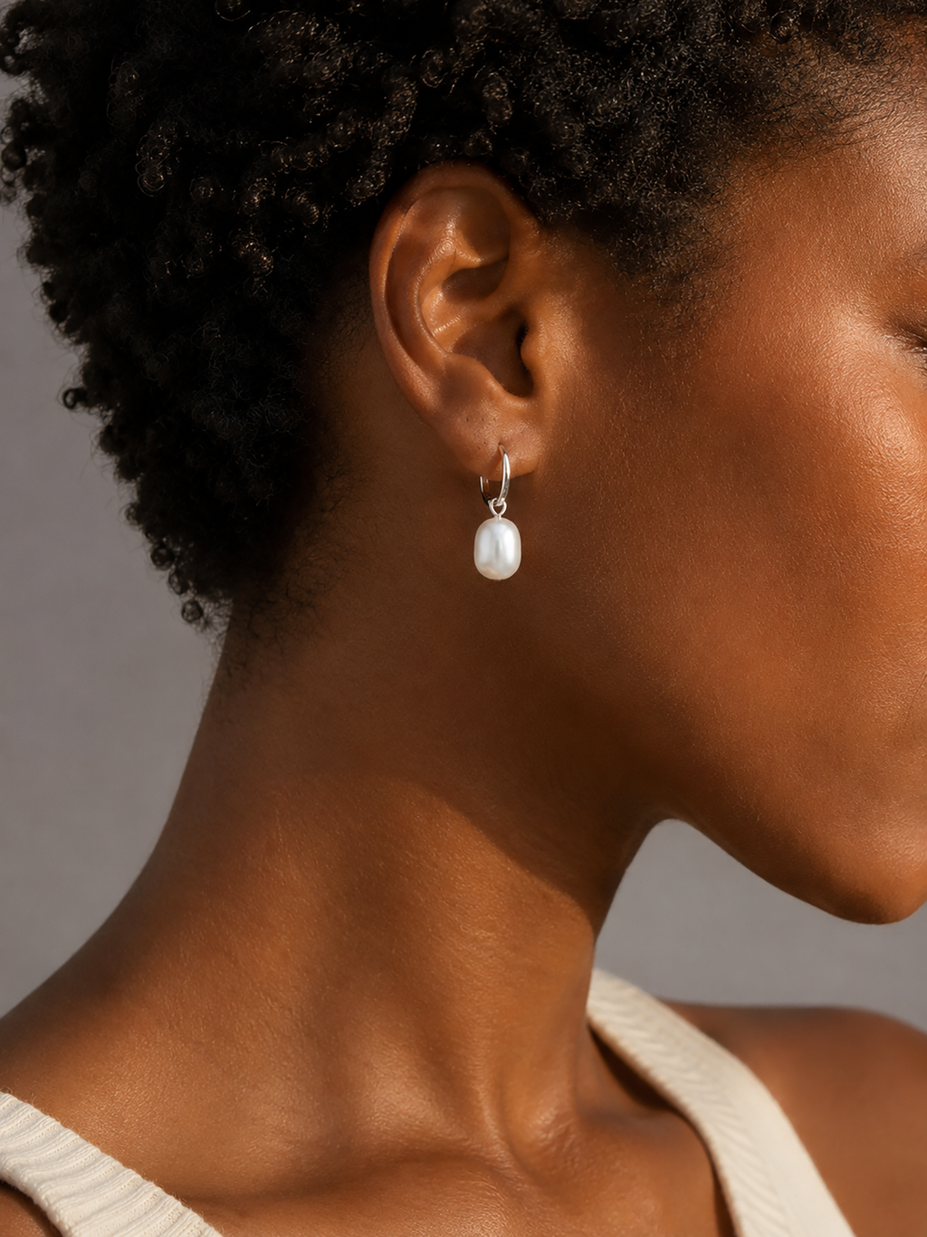 Marea Removable Pearl Hoop Earrings