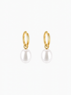 Marea Removable Pearl Hoop Earrings