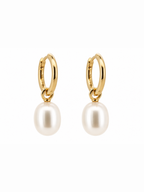 Marea Removable Pearl Hoop Earrings