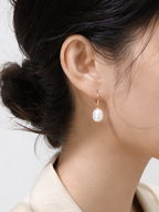 Marea Removable Pearl Hoop Earrings
