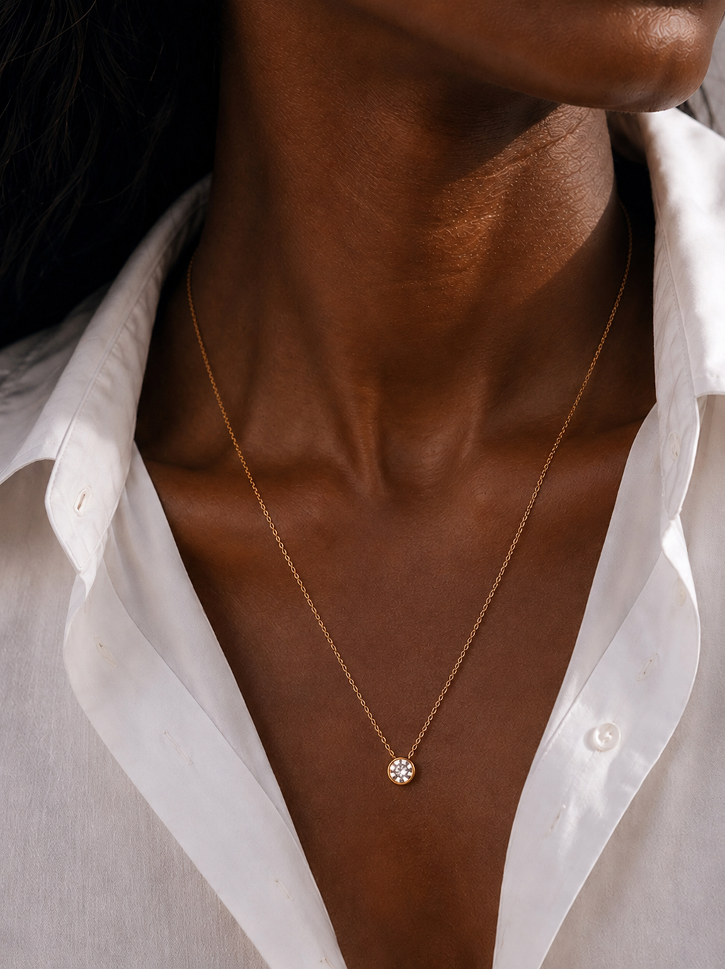 Éclat Solitaire Pendant Necklace (65)