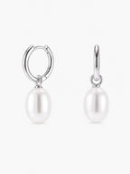 Marea Removable Pearl Hoop Earrings