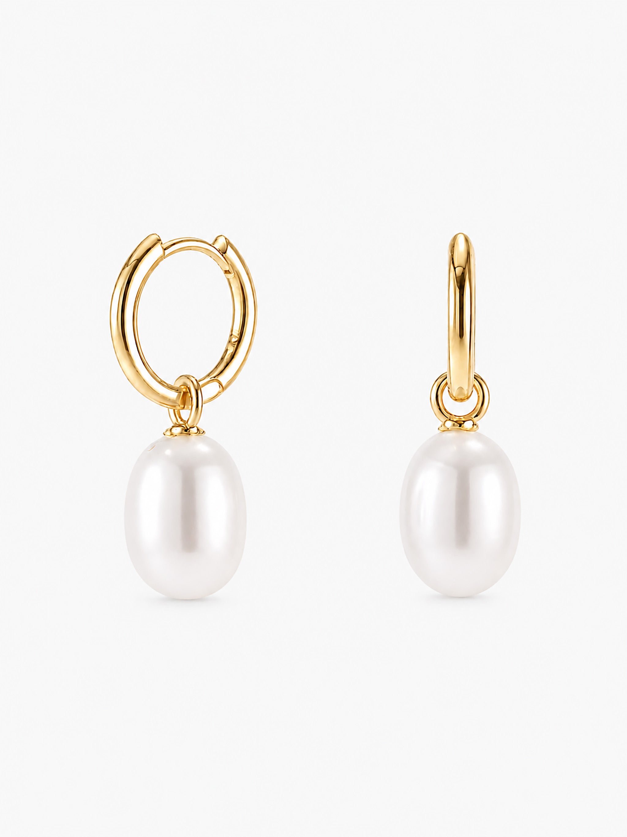 Marea Removable Pearl Hoop Earrings