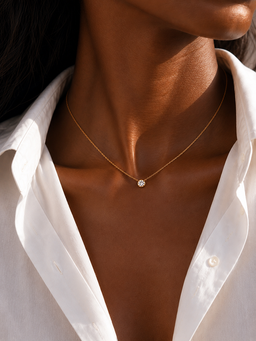 Éclat Solitaire Pendant Necklace
