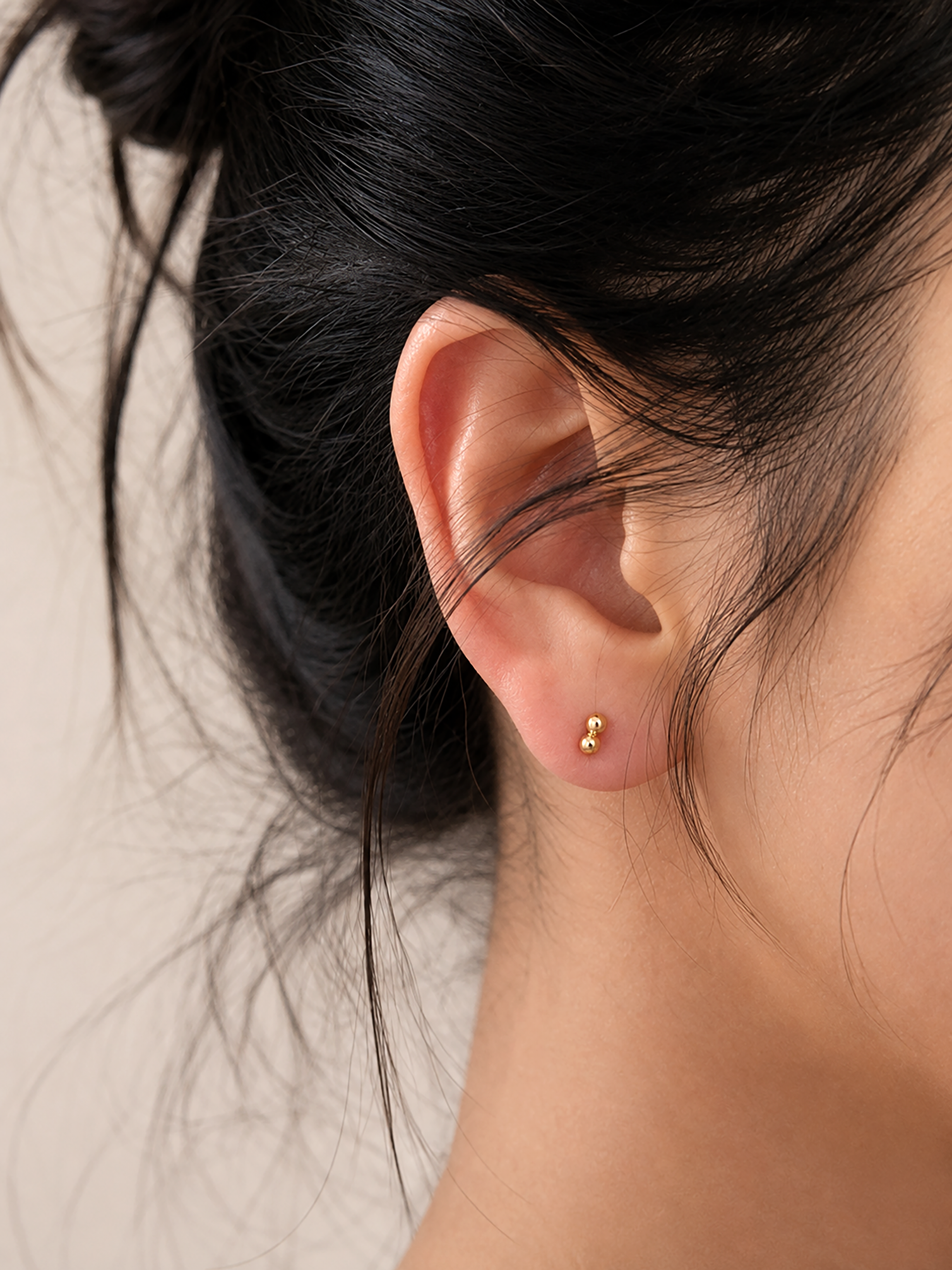 Nova Duo Stud - 14k Yellow Gold