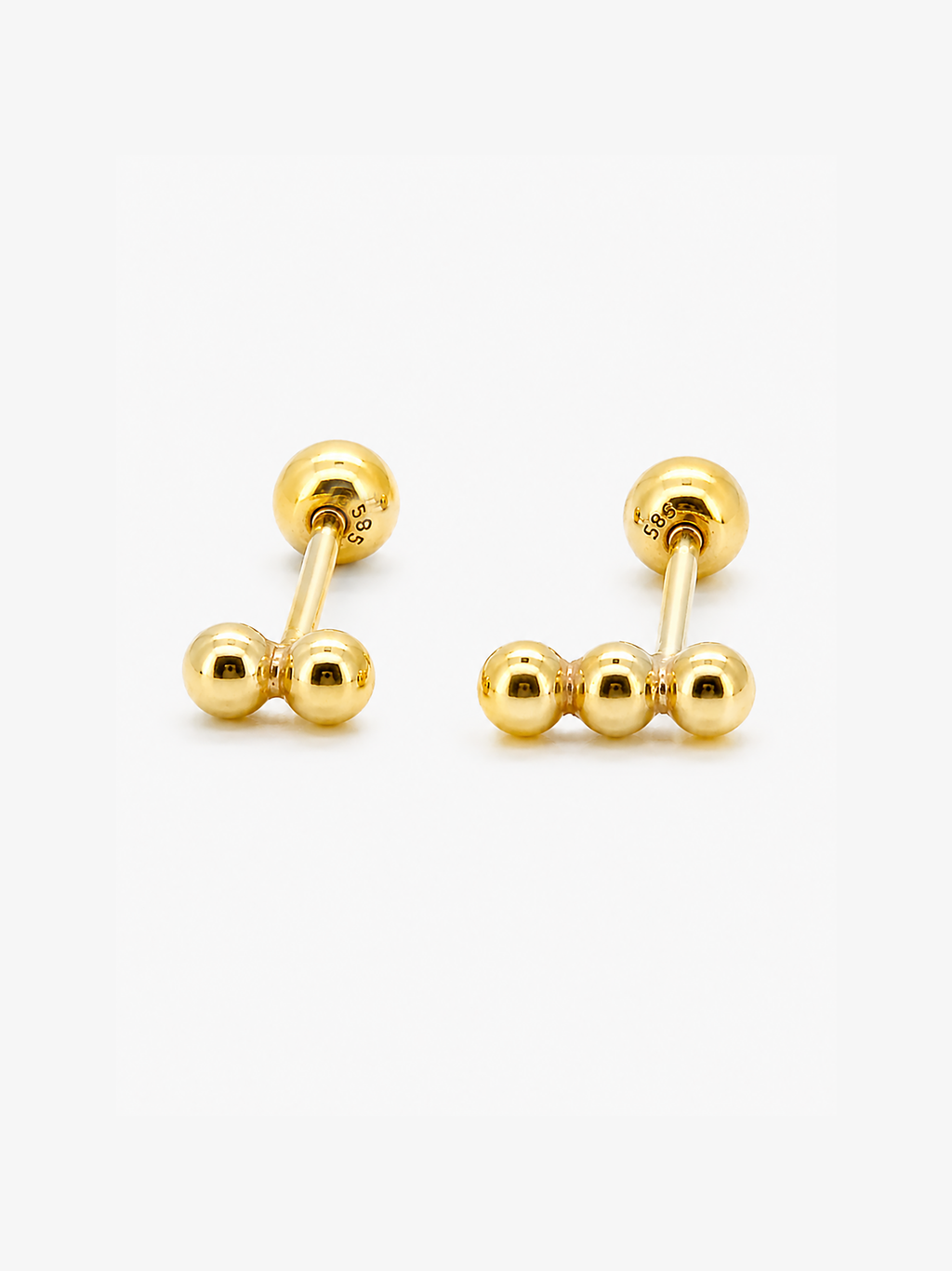 Nova Tri Stud- 14k Yellow Gold