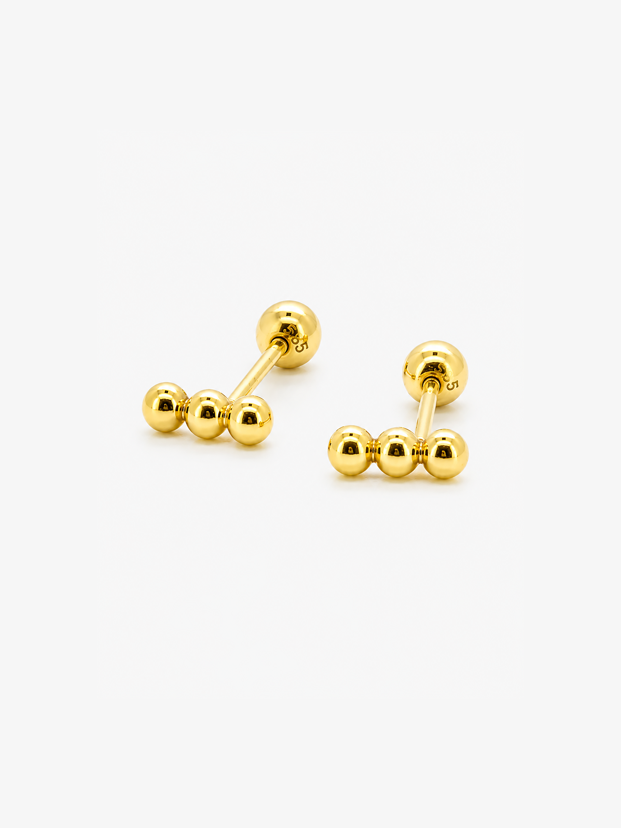 Nova Tri Stud- 14k Yellow Gold