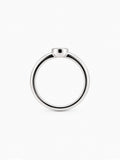 L'Aura Bezel Ring（Thick Rhodium-Plated Sterling Silver）