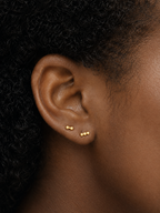 Nova Tri Stud- 14k Yellow Gold