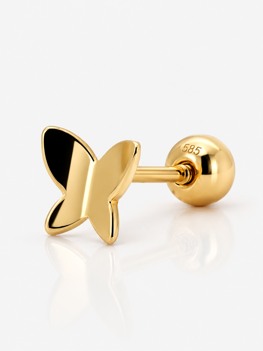 Mariposa  Single Stud - 14k Yellow Gold