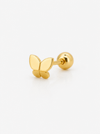 Papillon Minimalist  Single Stud - 14k Yellow Gold