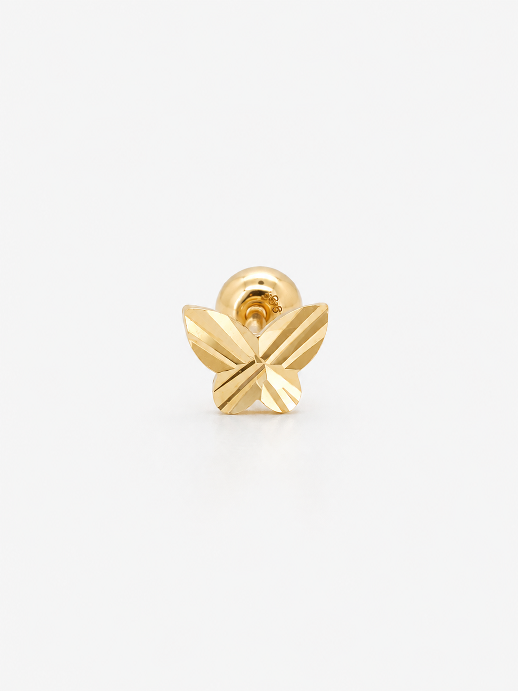 The Chiffon-Wing Butterfly Stud- 14k Yellow Gold