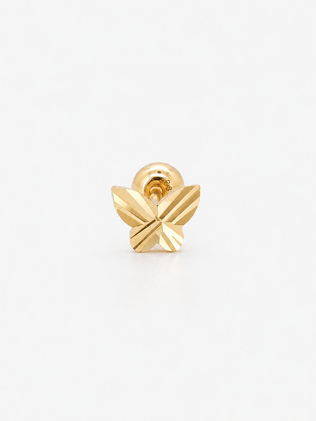 The Chiffon-Wing Butterfly Stud- 14k Yellow Gold